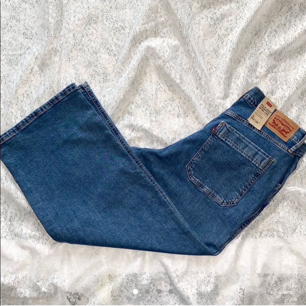 Levi’s mile high cropped wide leg jeans